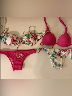 Recco Brazilian Size Medium Mix Match Bikini Sets, Floral Print. New With Tags.